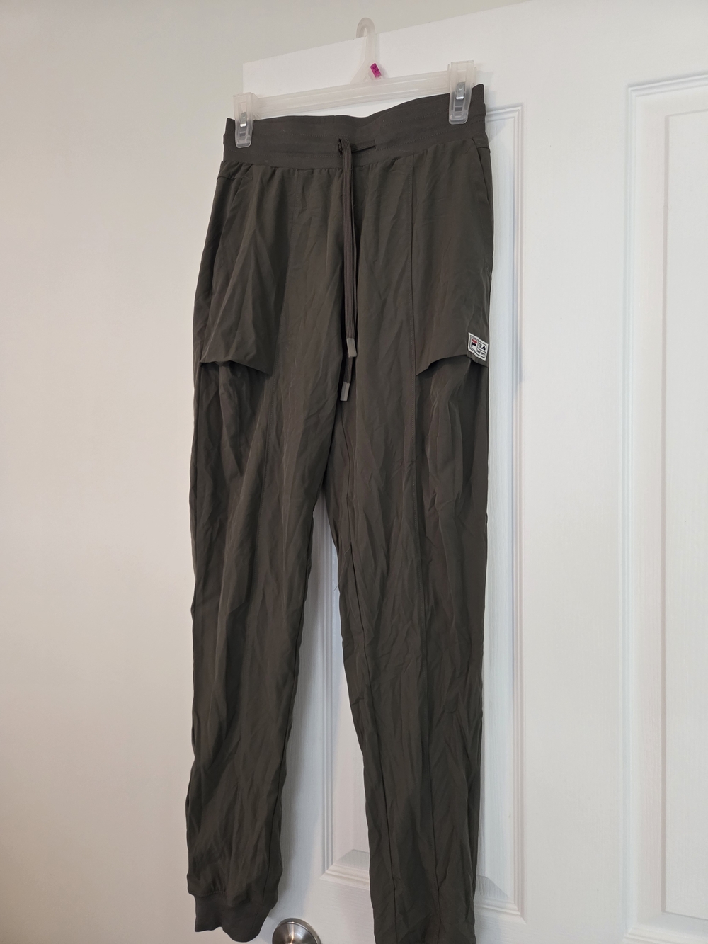 Fila Olive Green Drawstring Track Pants